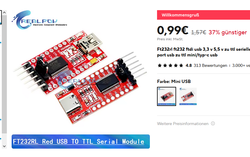 USB serial interface